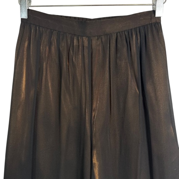 Vintage Rickie Freeman TJ Nites Silk Bronze Lined Palazzo Pants‎ Wide Leg 10 - Picture 15 of 15
